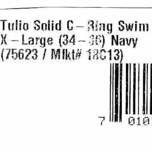 Tulio Men's Men's Square Cut Swim Trunk, w C-Ring Pouch, Navy, Nylon, XL (34-38) - Picture 13 of 14